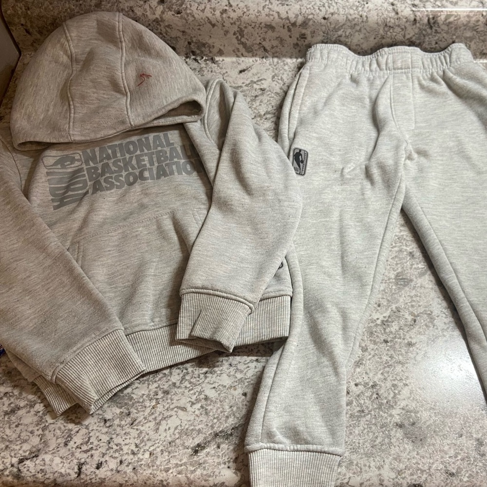 NBA Gray Hoodie and Sweatpants Set